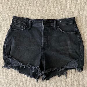 Hollister black denim shorts